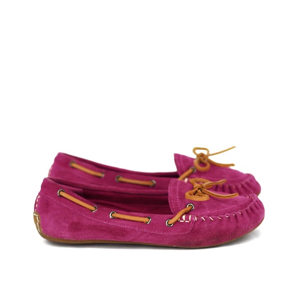 Lucky Brand Shoes - Lucky Brand | pink suede flat moccasins size 9